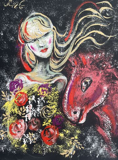 Панно на картоне акрил