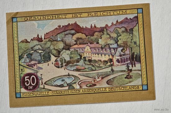 1921 год 50 пфеннигов  Германия
