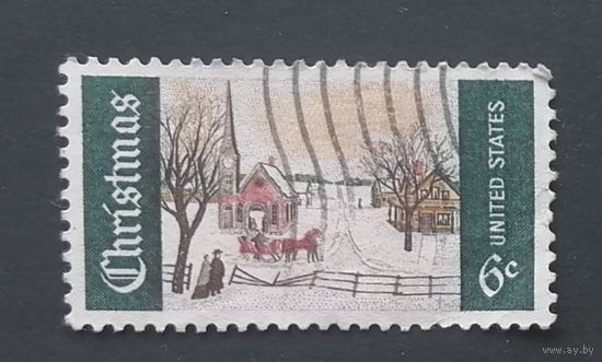 США 1969 Праздники. Рождество. Зимнее воскресенье в Норвегии, штат Мэн