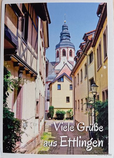 О-12. ПОДПИСАННАЯ ОТКРЫТКА. ШВЕЙЦАРИЯ. УЛИЦЫ ГОРОДА.