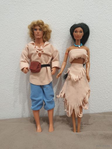Кукла оригинал Барби Mattel Покахонтас и Джон 90х