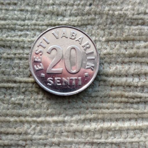 Werty71 Эстония 20 сентов сенти 1999 центов