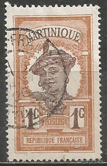 Мартиника. Островитянка. 1908г. Mi#56.