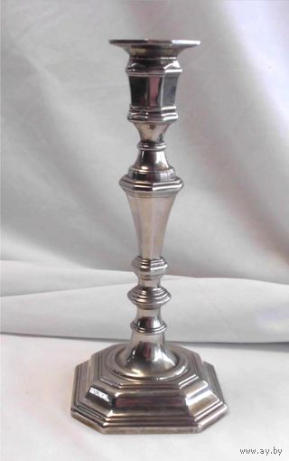 Подсвечник настольный 24 см Серебрение 02