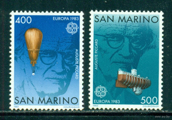 Сан Марино 1983 ** Достижения человечества. Огюст Пикар СЕПТ ЕВРОПА