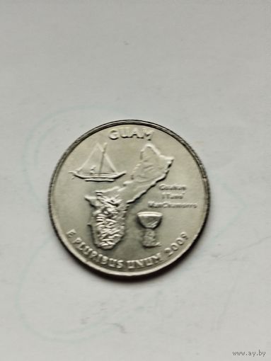 25 центов США. Гуам.