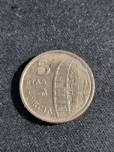 Испания 5 песет 1999   мурсия