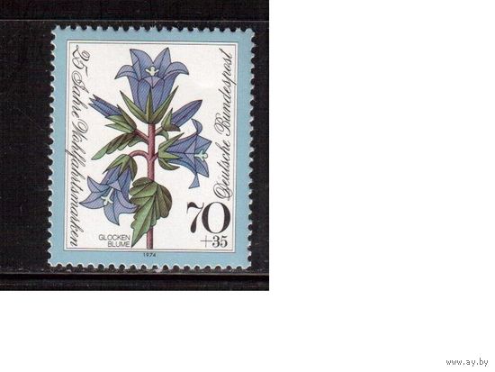 Германия(ФРГ)-1974,(Мих.821), ** , Флора, Цветы