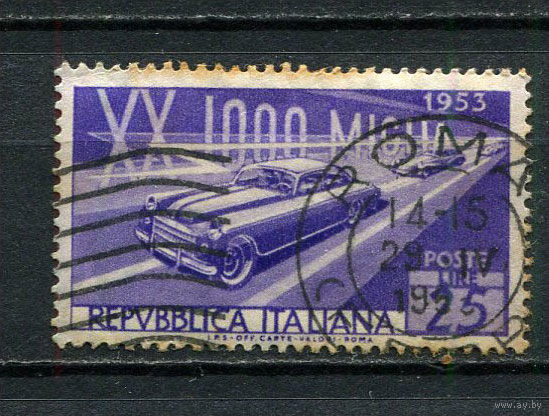 Италия - 1953 - Гоночные автомобили - [Mi. 881] - полная серия - 1 марка. Гашеная.  (Лот 49Gi)-T2P34