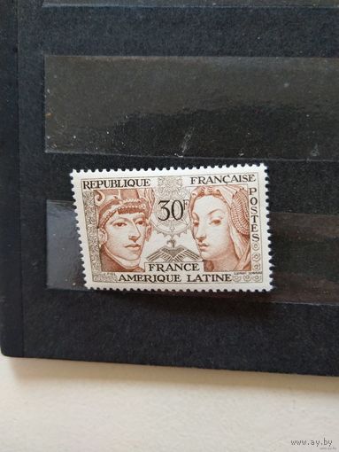 1956 Франция франко-латиноамериканская дружба выпускалась одиночкой чистая клей MNH** (2-3)