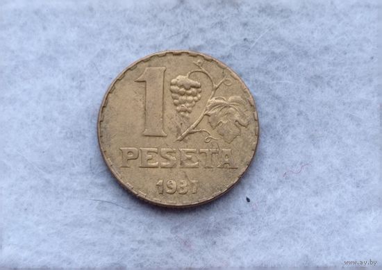 Werty71 Испания 1 песета 1937