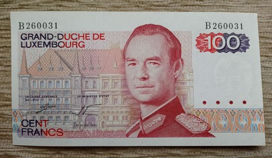 Werty71 Люксембург 100 франков 1980 UNC банкнота