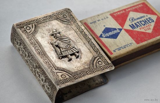 Спичечница серебро