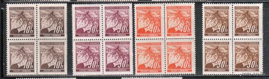 Германия(Оккупация Боснии и Моравии)-1939-1940,(Мих.21- ) **  , Стандарт, Война, Флора, Липа, кв.бл.