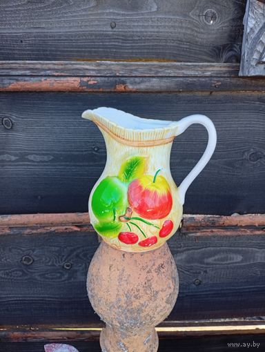 Винтаж "Кувшинчик с фруктами" целый и красивый, антуражный Италия!