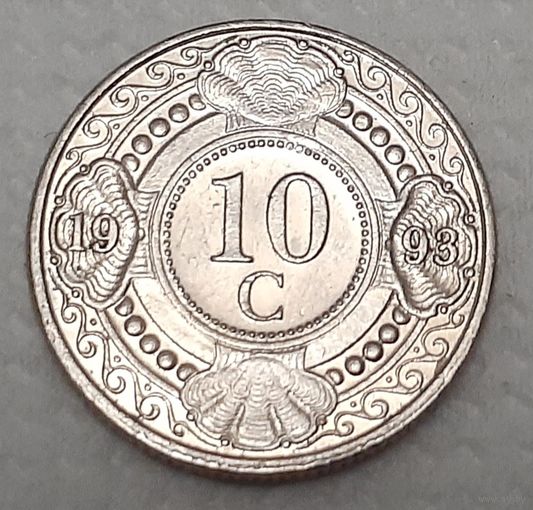 Нидерландские Антильские острова 10 центов, 1993 (3-1-8)