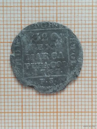 1 грош 1767 FS. Речь Посполитая.