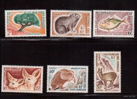 Французское Сомали-1962,(Мих.336-341)  **, Фауна(полная серия)