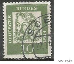 ФРГ. Известные люди. А.Дюрер. Художник. 1961г. Mi#350.