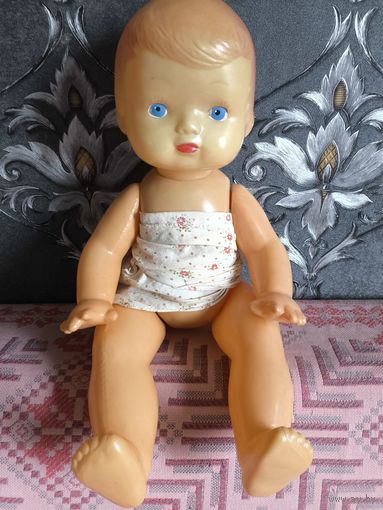 Кукла пупс целлулоид 45-46 см клеймо СССР фабрика игрушек г. Котовск
