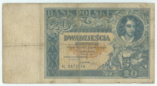 Польша 20 злотых 1931 год