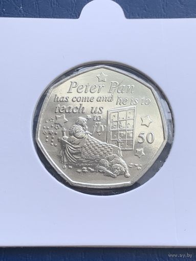 О. Мэн 50 пенсов 2019 г Венди, Питер Пэн