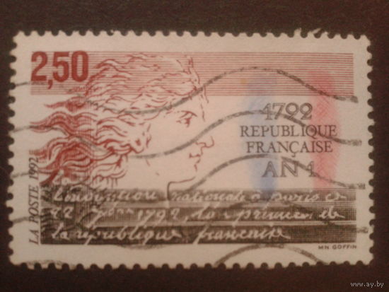 Франция 1992 Марианна - символ Франции