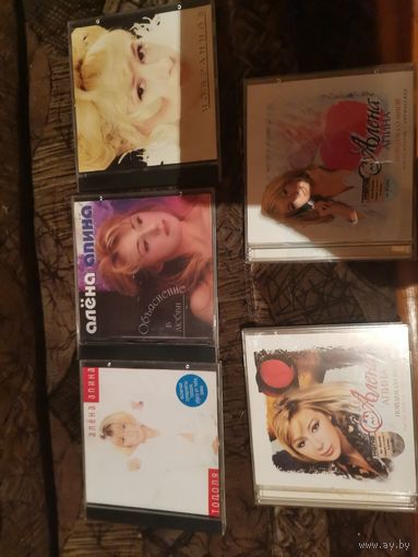 5 pcs audio CDs Albums алена апина