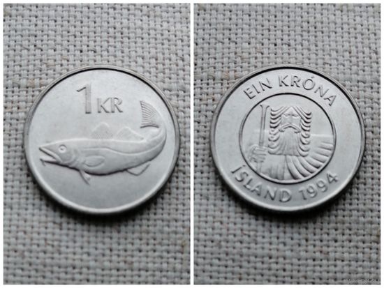 Исландия 1 крона 1994/рыба