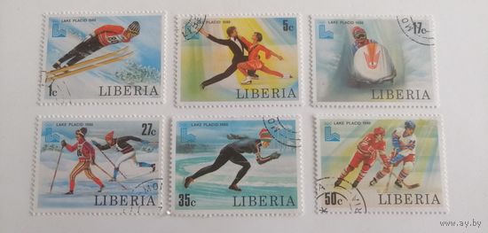 Либерия 1980. Зимние Олимпийские игры - Лейк-Плэсид, США. Полная серия