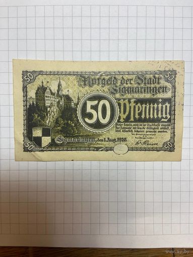50 пфеннигов (нотгельды) г. Германия Сигмаринген-1201