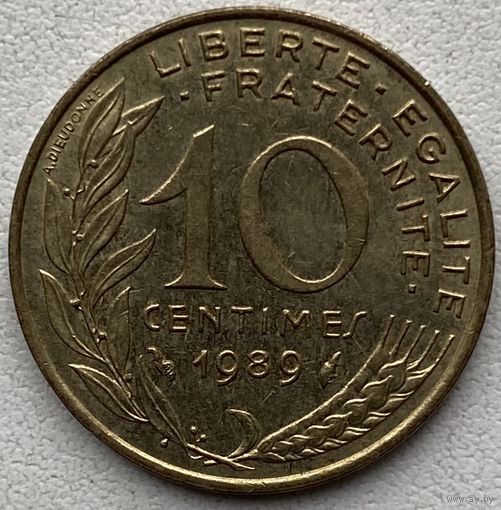 Франция 10 сантимов 1989 г.