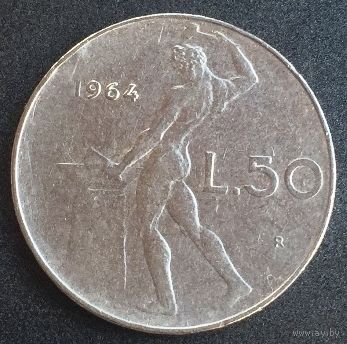 Италия, 50 лир 1964