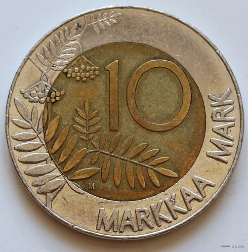 Финляндия 10 марок 1993 год