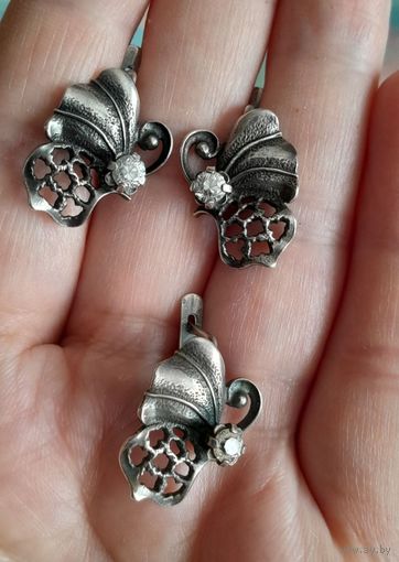 Лот: сережки. Серебро.