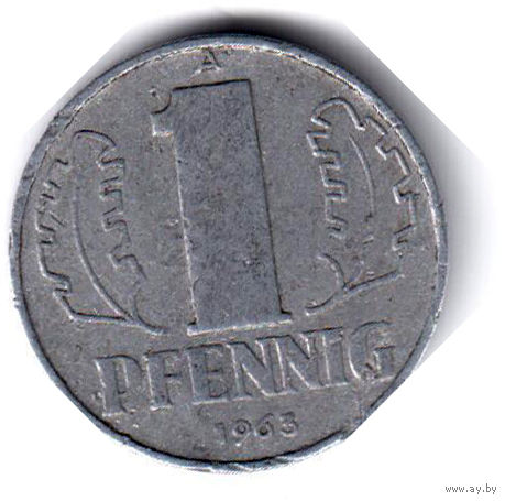 ГДР. 1 пфенниг. 1963 г.