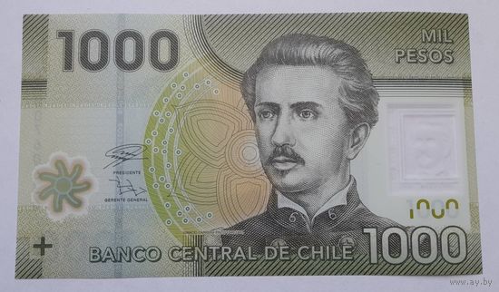 Чили 1000 песо 2020 года UNC