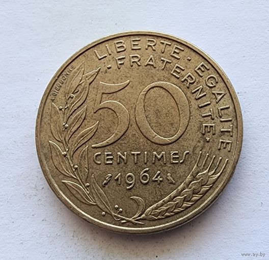 Франция 50 сантимов, 1964