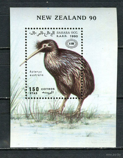 Сахара - 1990 - Птицы - 1 блок. MNH.  (Лот 52JQ)-T3P35