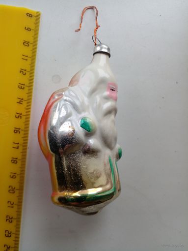 Елочная игрушка СССР . Дед Мороз редкий 10 см