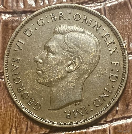 Монета Великобритания 1 пенни 1937 год. Георг VI