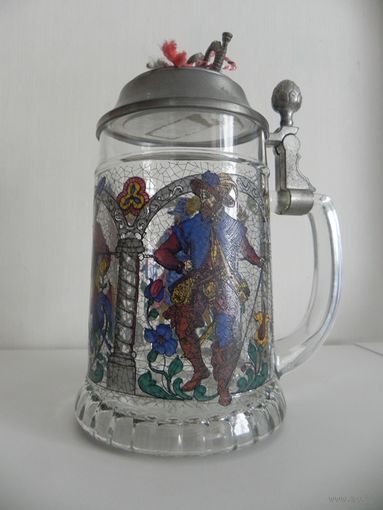 Пивная немецкая кружка Три рыцаря музыкальная