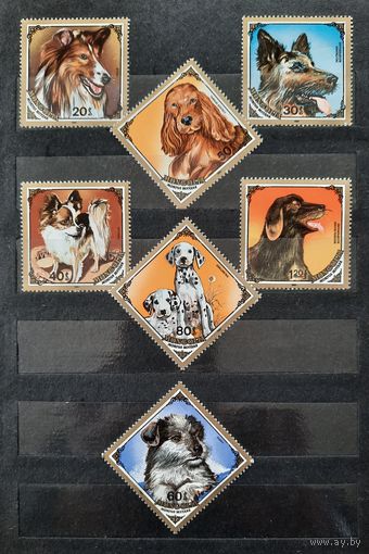 Монголия 1984г. Серия из 7 марок. Породы собак. гаш.