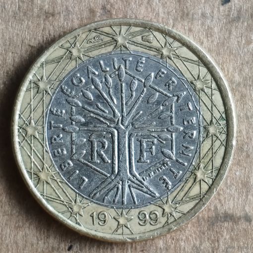 Франция 1 евро 1999 г., KM# 1288