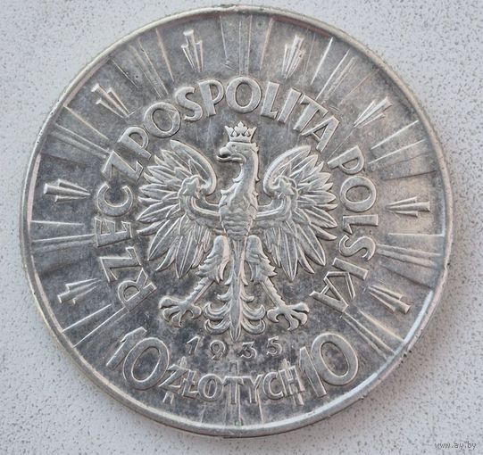 Польша, 10 злотых 1935 Пилсудский.