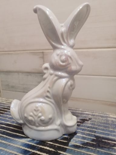 Фарфоровая статуэтка заяц МФЗ автор Богданов