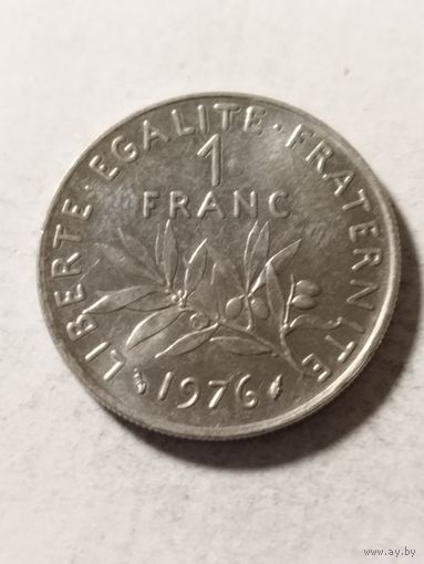 Франция 1 франк 1976