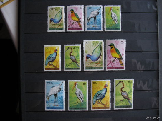 Бурунди. Прицы, 12 марок.  1965 г. 2 фото. см. условие.