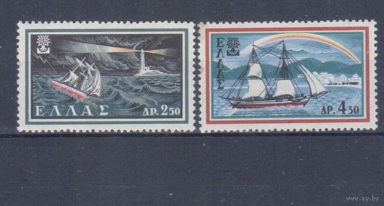 [1196] Греция 1960. Корабли.Парусники.Маяк. СЕРИЯ MNH
