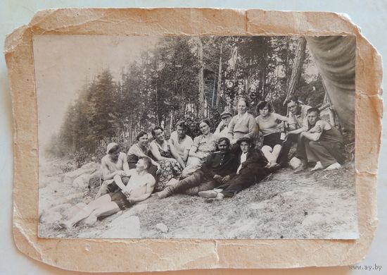 Фото "Переселенцы из Молодечно на золотых приисках в Якутии", г. Алдан, 1938 г.
